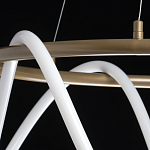 Люстра подвесная круглая золотого цвета с белыми изогнутыми световыми линиями Luke Lampco Tracer Lamp варинант исполнения - 10 | Loft Concept в Ижевске