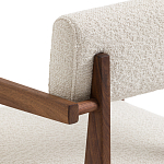 Кресло обеденное Alcove White Boucle из массива ореха варинант исполнения - 6 | Loft Concept в Ижевске
