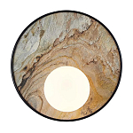 Бра круглое с каменным диском в металлической раме Sandstone Painting варинант исполнения - 1 | Loft Concept в Ижевске