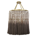 Люстра плетеная с кисточками на золотистом каркасе Boho Tassel Chandelier варинант исполнения - 2 | Loft Concept в Ижевске