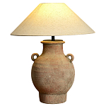 Настольная лампа керамическая с ручками и тканевым абажуром Eastern Tale варинант исполнения - 2 | Loft Concept в Ижевске