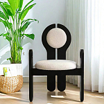 Стул черный из дерева с круглой спинкой Chair in Neoclassical Style варинант исполнения - 2 | Loft Concept в Ижевске