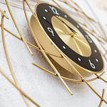 Часы настенные из металла с чёрным циферблатом Current Time варинант исполнения - 3 | Loft Concept в Ижевске