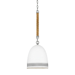 Подвесной светильник белый колоколообразный с декоративной обмоткой из веревки Hinkley варинант исполнения - 1 | Loft Concept в Ижевске