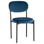 Стул с круглым сиденьем на металлическом основании ALFIE CHAIR Blue варинант исполнения - 1 | Loft Concept в Ижевске