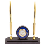 Часы настольные с двумя ручками из натурального камня Stone Clock варинант исполнения - 4 | Loft Concept в Ижевске