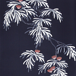 Обои ручная роспись Silk Tree Special Colourway on Empire Blue dyed silk варинант исполнения - 1 | Loft Concept в Ижевске