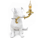 Настольная лампа в виде щенка Puppy White Table Lamp варинант исполнения - 1 | Loft Concept в Ижевске