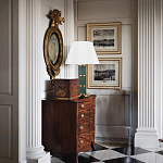 Настольная лампа на основании из зеленого мрамора с белым абажуром Noelia Green варинант исполнения - 5 | Loft Concept в Ижевске