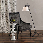 Торшер с черным наклонным корпусом и конусовидным абажуром Black Tripod варинант исполнения - 5 | Loft Concept в Ижевске