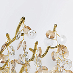 Бра золотого цвета с ветвями и прозрачными хрустальнымих подвесками Droplet Chandelier варинант исполнения - 3 | Loft Concept в Ижевске