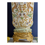 Ваза из фарфора на бронзовом основании Turquoise Blooming Garden варинант исполнения - 6 | Loft Concept в Ижевске