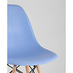 Пластиковый стул на ножках из массива бука Eames Blue варинант исполнения - 2 | Loft Concept в Ижевске