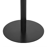 Круглый обеденный стол с белой мраморной столешницей White Tabletop on Black Base варинант исполнения - 5 | Loft Concept в Ижевске