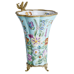 Ваза со стрекозой из фарфора с бронзовыми элементами Paradise Dragonfly варинант исполнения - 2 | Loft Concept в Ижевске