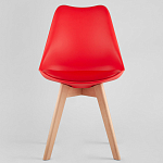 Стул с основой из пластика и мягким сиденьем Arvika Red варинант исполнения - 2 | Loft Concept в Ижевске