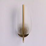 Бра с изогнутым рельефным плафоном Textured Glass варинант исполнения - 3 | Loft Concept в Ижевске