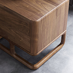 Прикроватный деревянный столик с 2-мя ящиками Moon Walnut Furniture варинант исполнения - 5 | Loft Concept в Ижевске