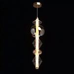 Подвесной светильник с вертикальной композицией из прозрачных и янтарных стеклянных шаров и ромбов Gabriel Scott Luna варинант исполнения - 13 | Loft Concept в Ижевске