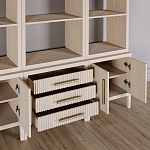 Модульный стеллаж Primo из трех составных элементов Светлый дуб варинант исполнения - 5 | Loft Concept в Ижевске