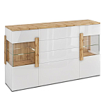 Комод с белым глянцевым фасадом с 2-мя дверцами и ящиками Grace of Furniture  варинант исполнения - 1 | Loft Concept в Ижевске