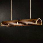 Люстра линейная полукруглой формы Wooden Horseshoe варинант исполнения - 7 | Loft Concept в Ижевске