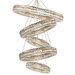 Вертикальная Многоярусная композиция из круглых Хрустальных светильников Elizabeth Золото варинант исполнения - 1 | Loft Concept в Ижевске