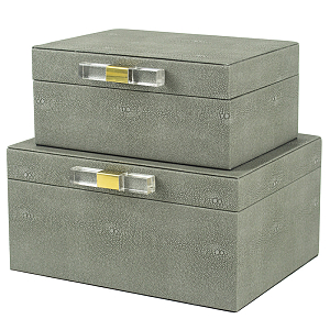 Комплект шкатулок Stingray Skin Gray Boxes