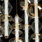 Люстра с плафонами из прозрачного и янтарного стекла в виде шаров и ромбов Gabriel Scott Luna варинант исполнения - 5 | Loft Concept в Ижевске