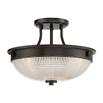 Потолочный светильник со стеклянным плафоном в виде купола Quoizel варинант исполнения - 7 | Loft Concept в Ижевске