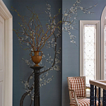 Обои ручная роспись Nara Original colourway on Summer Sky slub silk варинант исполнения - 1 | Loft Concept в Ижевске