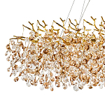 Линейная люстра с хрустальными подвесками Fairytree Gold Crystal Linear Chandelier 14 варинант исполнения - 3 | Loft Concept в Ижевске
