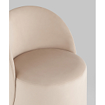 Пуф Loreen со спинкой вращающийся велюр молочный варинант исполнения - 2 | Loft Concept в Ижевске