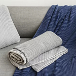 Плед из хлопка серого цвета Waffle Comfort варинант исполнения - 5 | Loft Concept в Ижевске