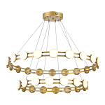 Люстра двухъярусная с круглыми светодиодными источниками света Maxine Light варинант исполнения - 6 | Loft Concept в Ижевске