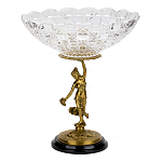 Чаша стеклянная прозрачная на бронзовой подставке с фигуркой девушки Eden Garden варинант исполнения - 1 | Loft Concept в Ижевске