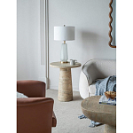 Столик приставной с круглой столешницей Textured Cream Table варинант исполнения - 6 | Loft Concept в Ижевске