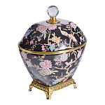 Шкатулка черного цвета с цветочной росписью Eden Garden варинант исполнения - 4 | Loft Concept в Ижевске