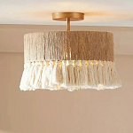 Люстра круглая плетеная с кисточками Solar Glow варинант исполнения - 5 | Loft Concept в Ижевске