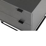 Тумба прикроватная цвета графит с ящиками Strict Lines варинант исполнения - 7 | Loft Concept в Ижевске