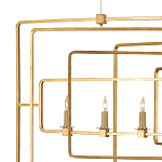 Люстра золотая из пересекающихся прямоугольных элементов Thin Intersecting Rectangles варинант исполнения - 1 | Loft Concept в Ижевске