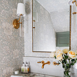 Зеркало прямоугольное в фактурной золотой раме Reflective Fabric варинант исполнения - 3 | Loft Concept в Ижевске