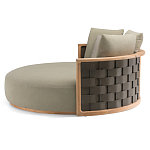 Дизайнерский уличный диван из массива дерева с плетеной спинкой PALINFRASCA Sofa варинант исполнения - 12 | Loft Concept в Ижевске