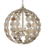 Люстра в форме шара с декором из круглых декоративных элементов Bright Shell Discs варинант исполнения - 2 | Loft Concept в Ижевске