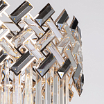 Люстра многоярусная с переплетенными металлическими элементами черного и золотого цвета и прозрачными хрустальными подвесками Empire Chandelier Crystal варинант исполнения - 7 | Loft Concept в Ижевске