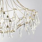 Люстра подвесная из металла с хрустальными прозрачными подвесками Quasar 81 варинант исполнения - 7 | Loft Concept в Ижевске