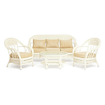 Комплект уличной мебели из ротанга Clara белый варинант исполнения - 1 | Loft Concept в Ижевске