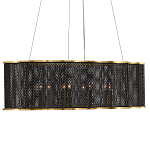 Люстра овальная в сочетании черного и золотого цвета Mesh Lighting варинант исполнения - 4 | Loft Concept в Ижевске