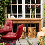 Деревянная консоль с двумя ящиками Pio Wooden Console варинант исполнения - 2 | Loft Concept в Ижевске