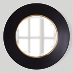 Чёрное настенное зеркало с золотым кантом Porunalia варинант исполнения - 2 | Loft Concept в Ижевске